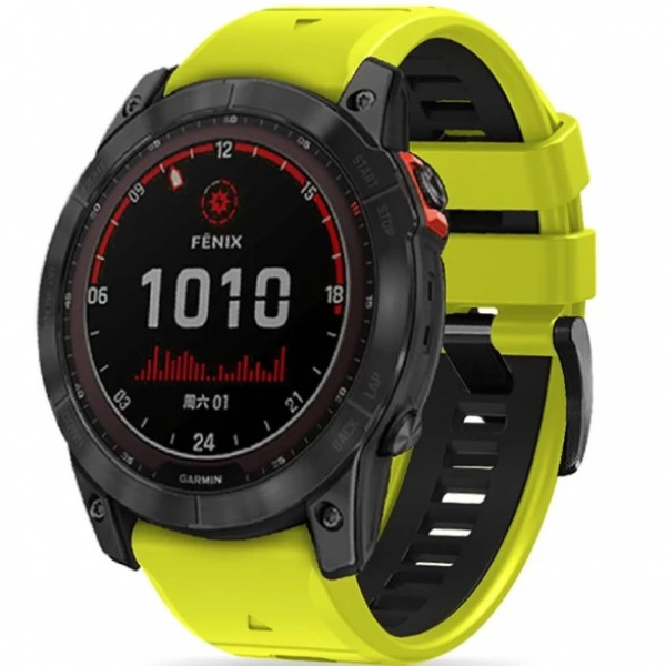  Ремешок Tech-Protect IconBand Pro для Garmin Fenix 3 | 5X | 3HR | 5X Plus | 6X | 6X Pro | 7X Lime Black (9319456605129)